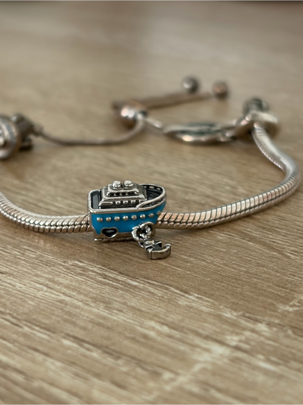 Pandora SilverBlue Cruise Ship Charm